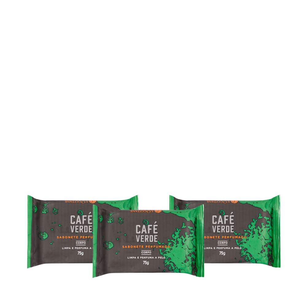 Trio de Sabonetes Caf&eacute; Verde 75g, ,  large image number 0